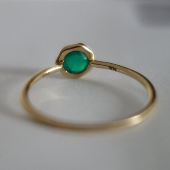 Bluboho Chalcedony Mini Mood Ring Sz 6 - Picture 7 of 8